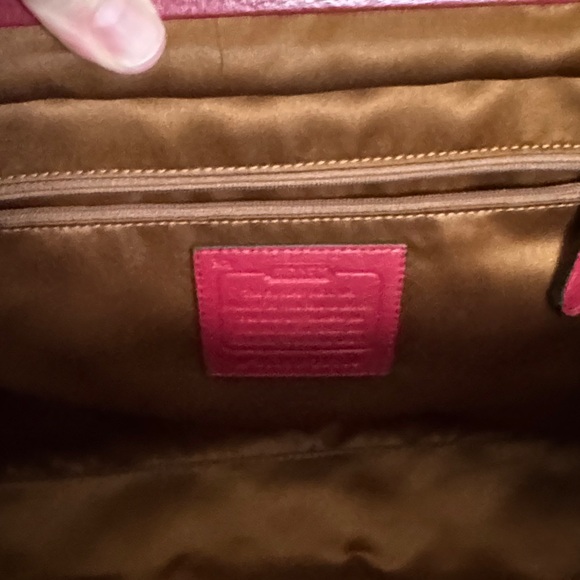 Tas Coach Carrie red leather handbag - Picture 8 of 8